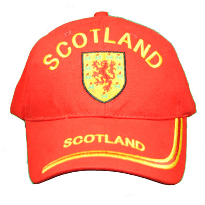 Red Baseball Cap w/"Scotland"